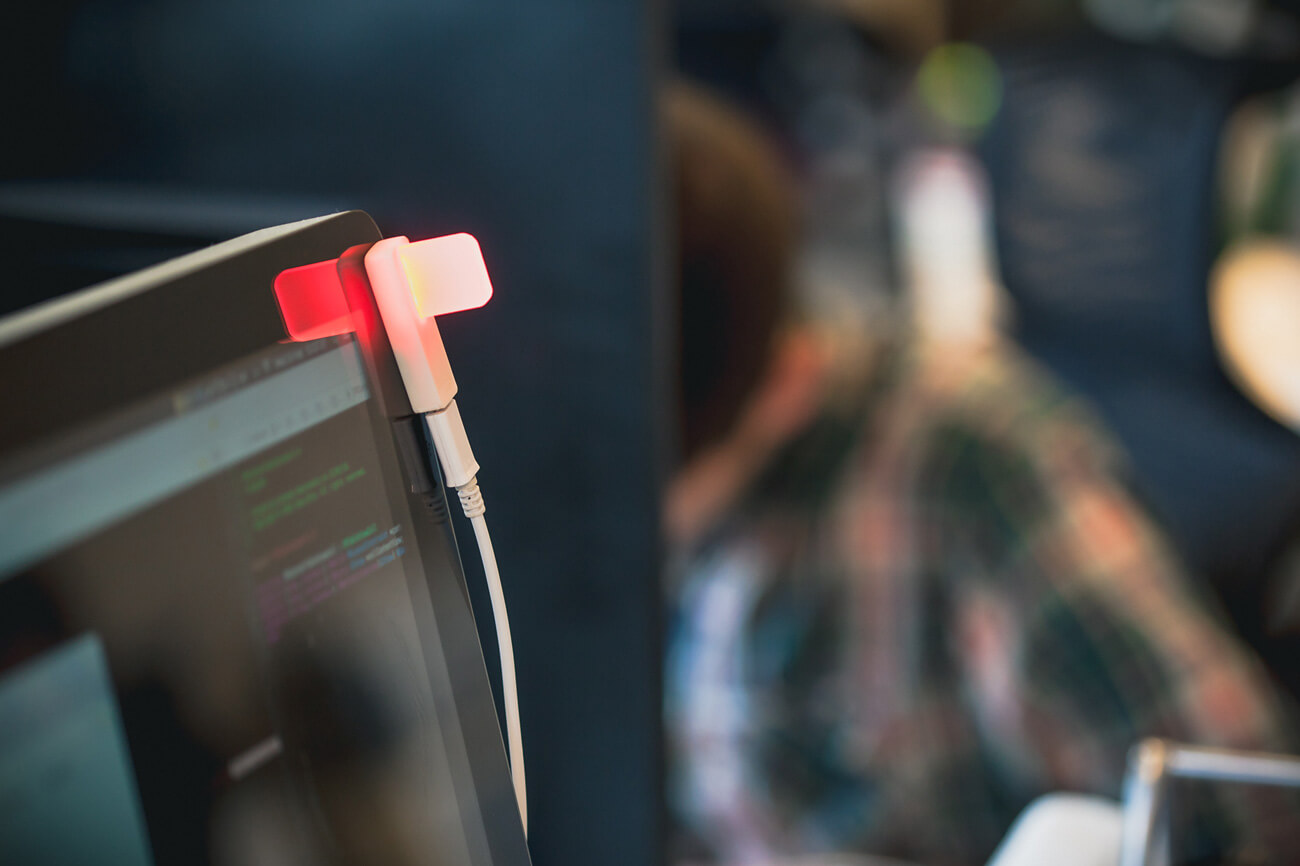 Hier brandt de lamp!