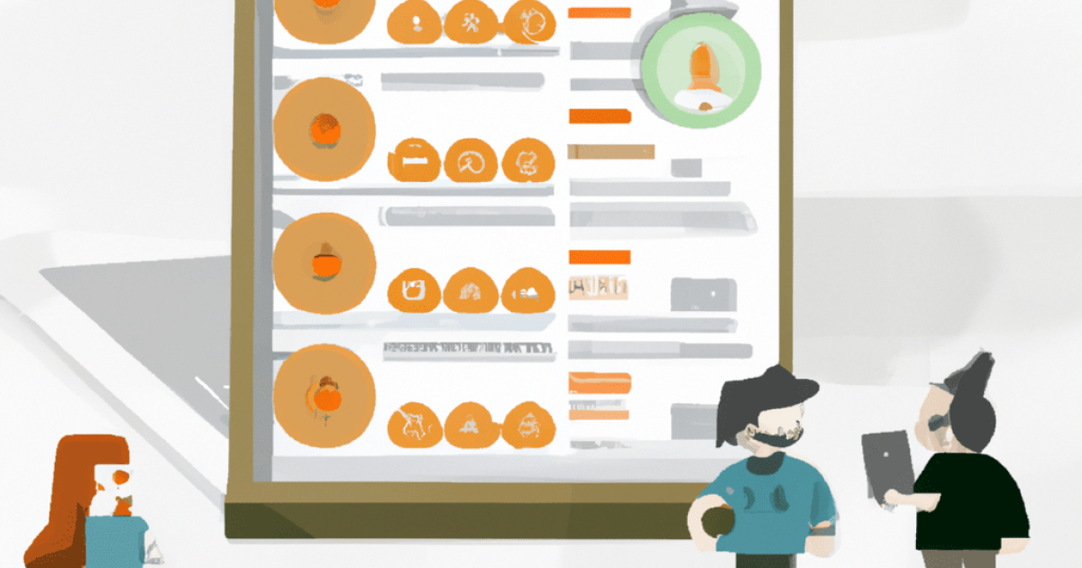 'Organizational employee survey' gecreëerd door het Dall-E, Open AI systeem. Enquête